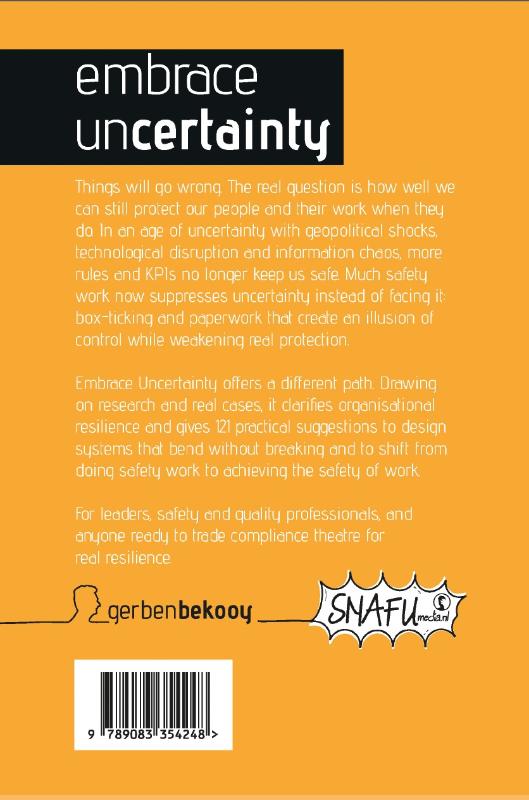 Achterkant van Embrace Uncertainty