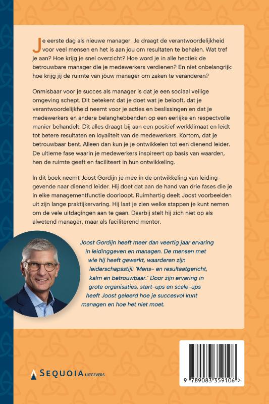 Achterkant van De betrouwbare manager
