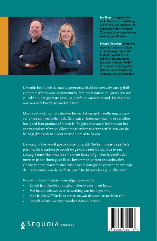 Achterkant van De perfecte post op LinkedIn