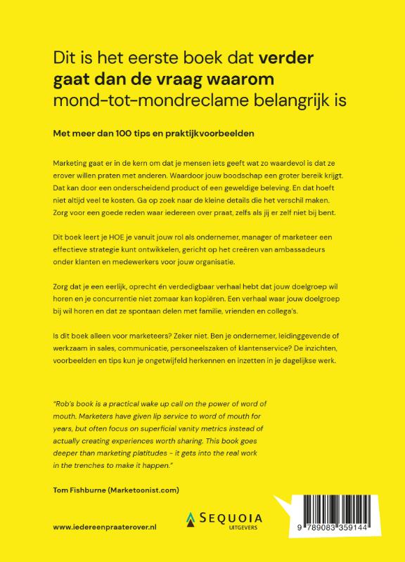 Achterkant van Iedereen praat erover