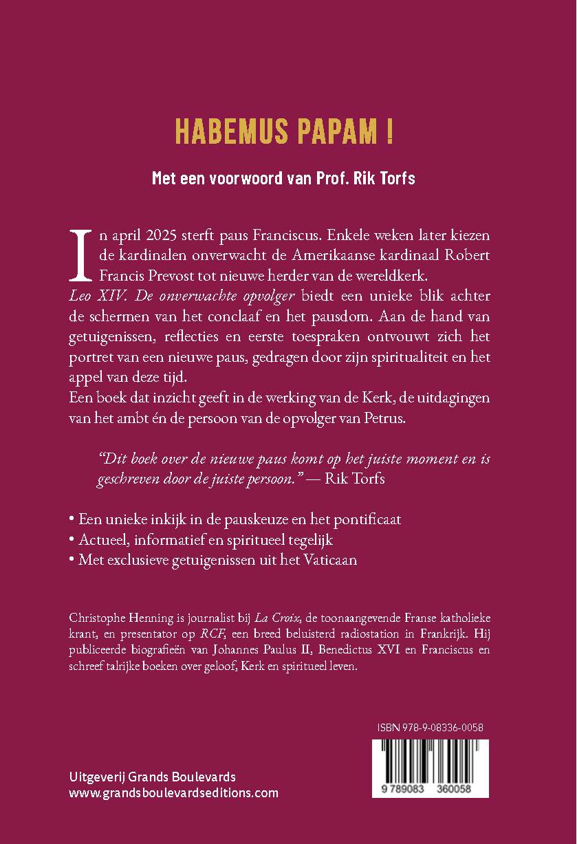 Achterkant van Leo XIV