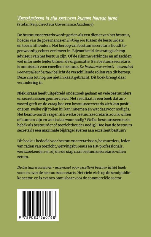 Achterkant van De Bestuurssecretaris