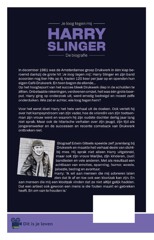 Achterkant van Je loog tegen mij