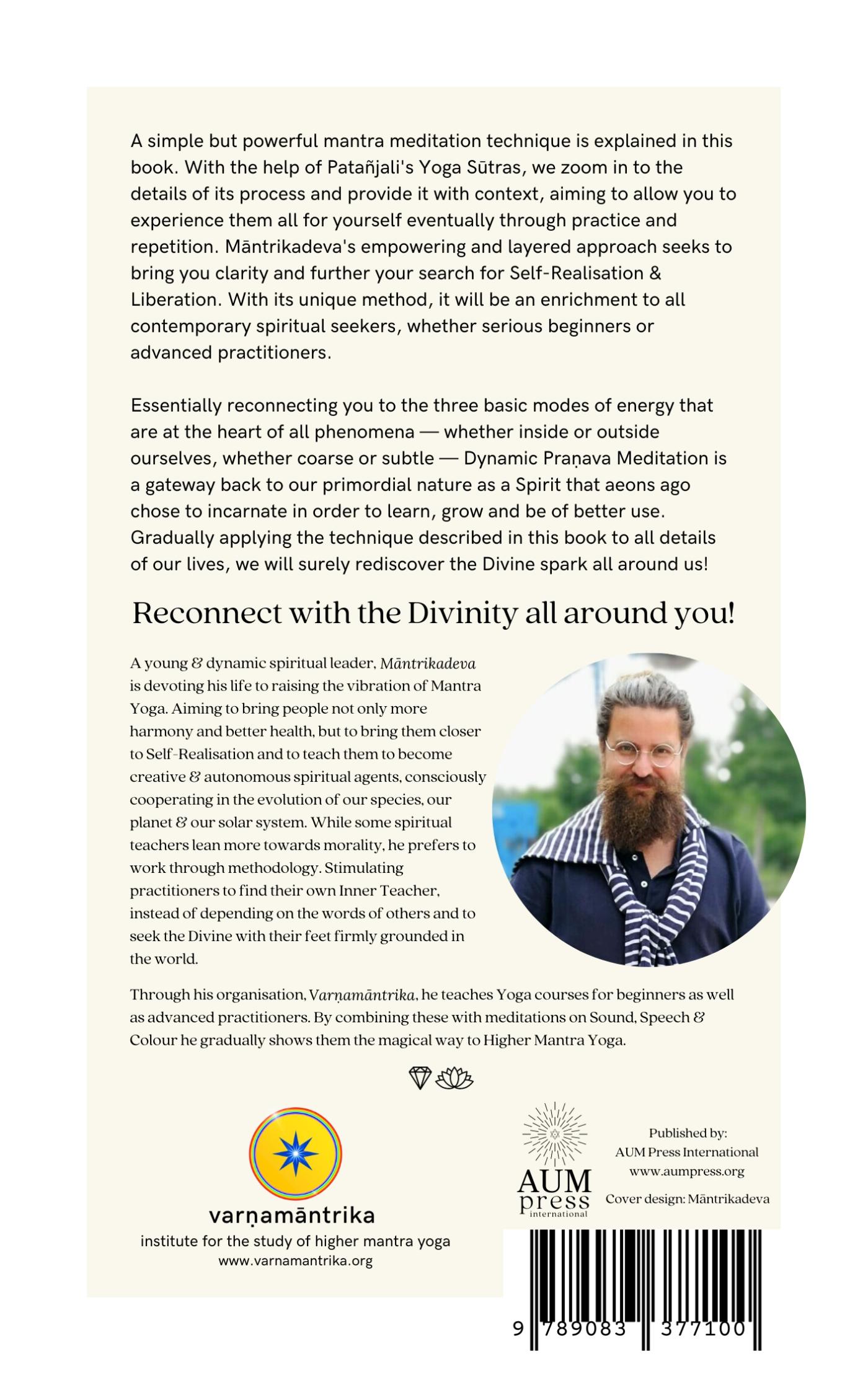 Achterkant van Dynamic Pranava Meditation