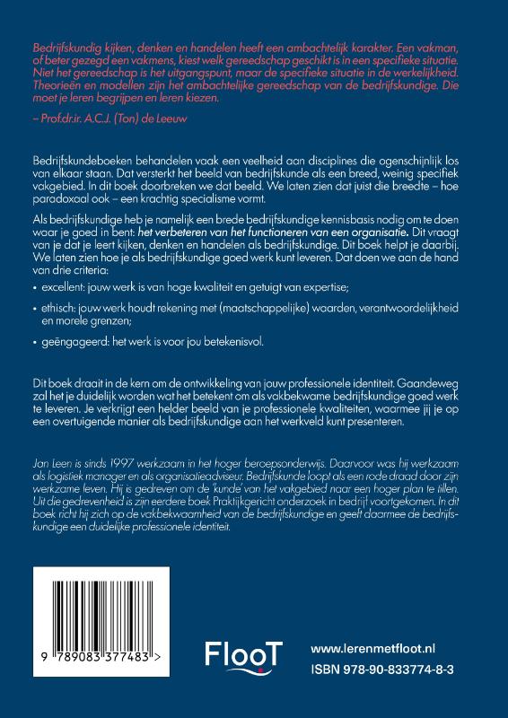 Achterkant van Bedrijfskundig