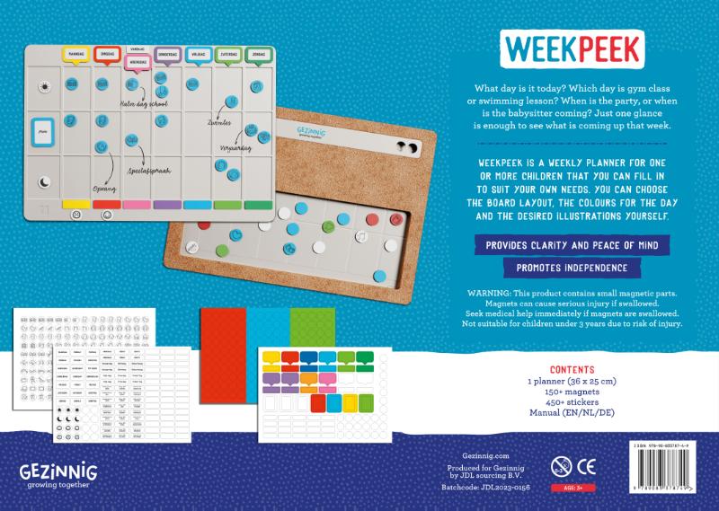 Achterkant van Weekpeek