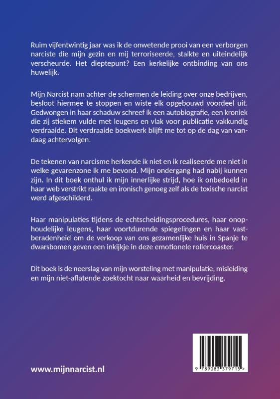 Achterkant van Verstrikt in het doolhof van mijn narcist