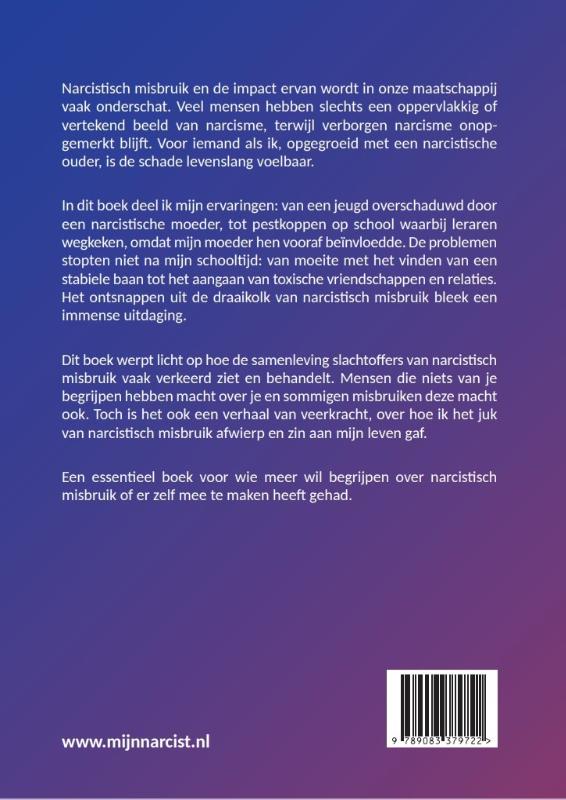 Achterkant van Uit de draaikolk van narcistisch misbruik