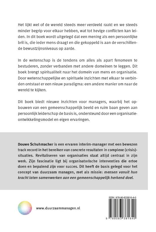 Achterkant van Duurzaam Managen