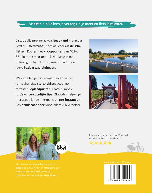 Achterkant van De 100 mooiste e-bike routes van Nederland