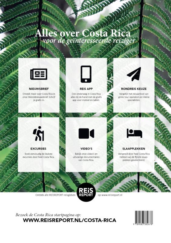 Achterkant van Costa Rica reisgids magazine