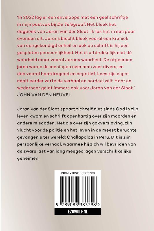 Achterkant van De eigen waarheid van Joran van der Sloot