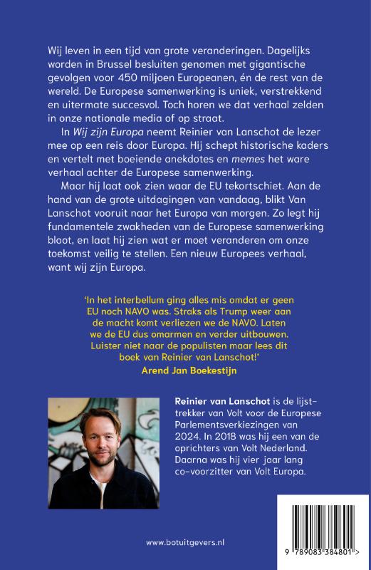 Achterkant van Wij zijn Europa