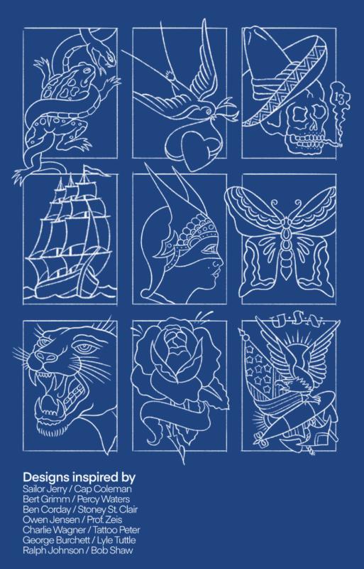 Achterkant van Classic American Tattoos