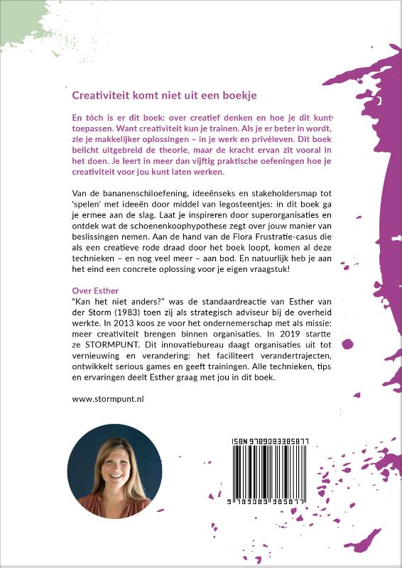 Achterkant van Creativiteit komt niet uit een boekje