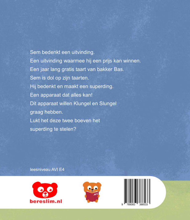 Achterkant van Sem is een superheld