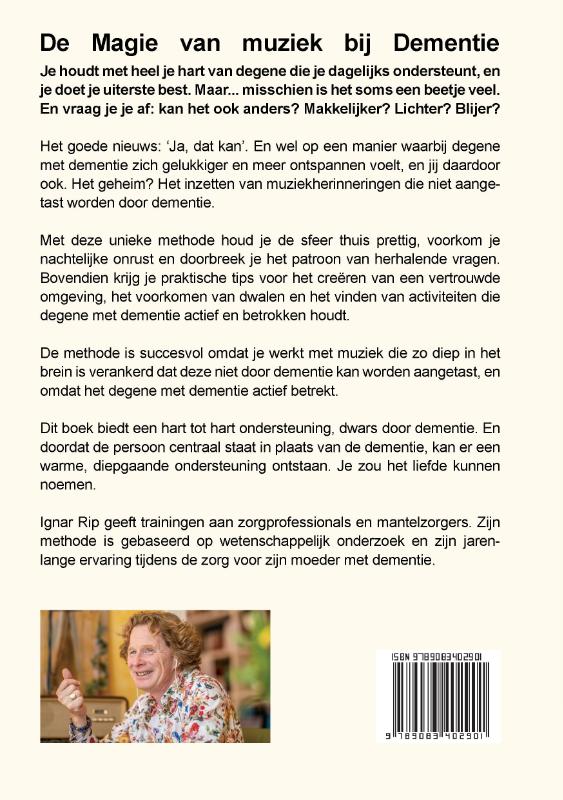 Achterkant van Muziek als Bondgenoot bij Dementie