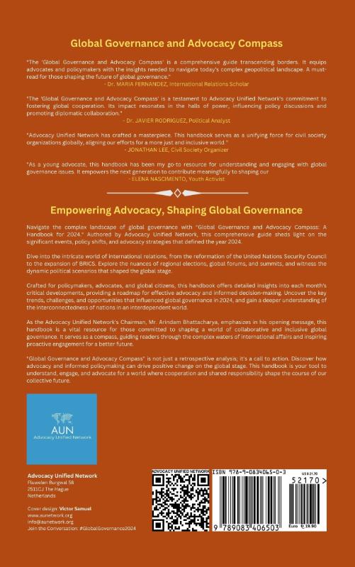 Achterkant van Global Governance and Advocacy Compass: A Handbook for 2024
