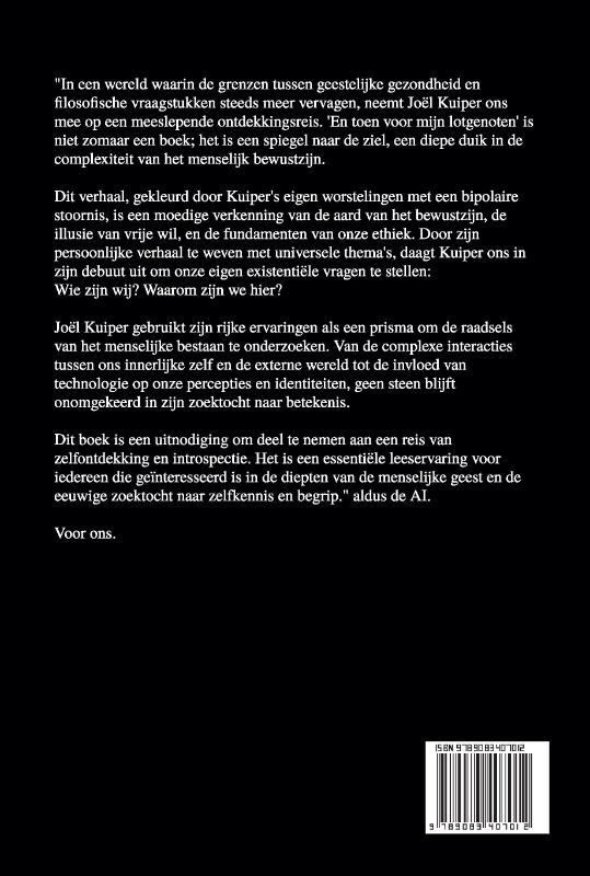 Achterkant van En toen voor mijn lotgenoten