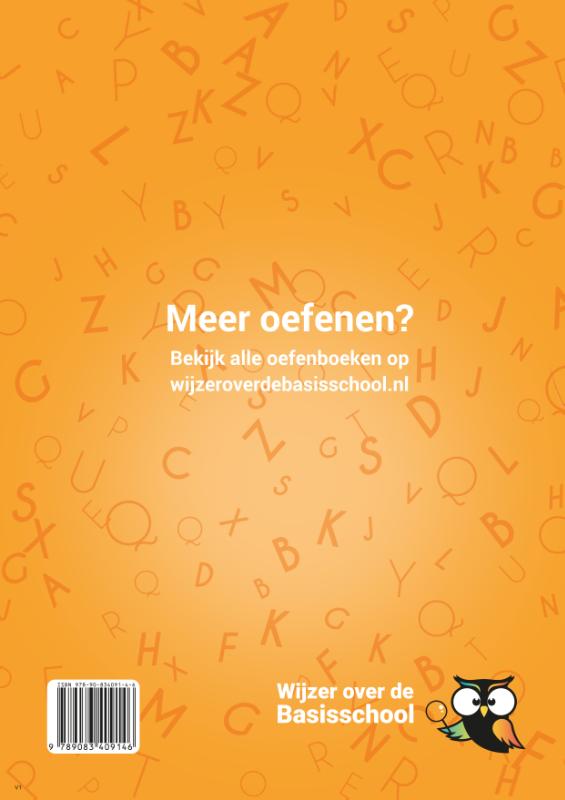 Achterkant van Spelling Groep 8 Oefenboek