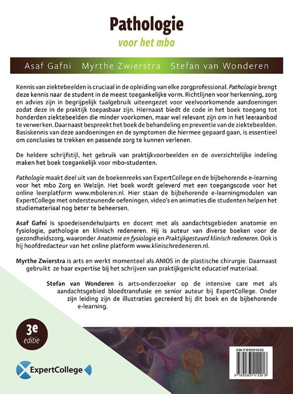 Achterkant van Pathologie voor het mbo