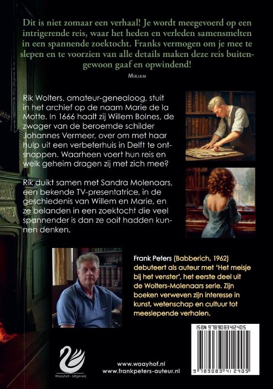 Achterkant van Het meisje bij het venster