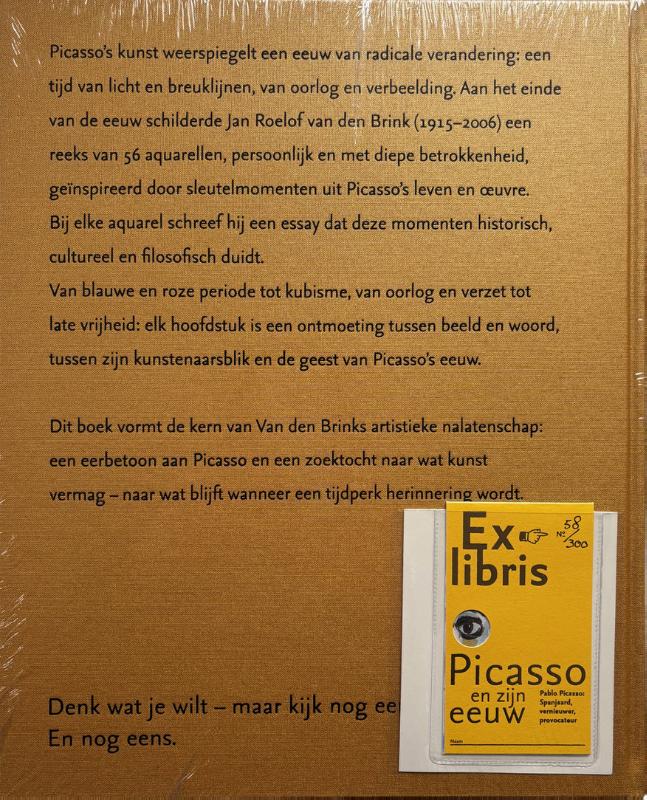 Achterkant van Picasso en zijn eeuw
