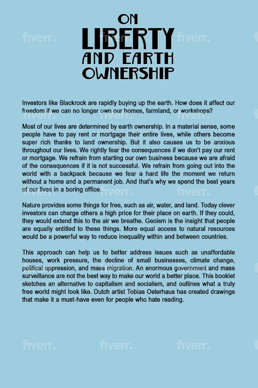Achterkant van On Liberty and Earth Ownership