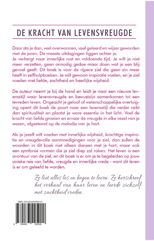 Achterkant van De kracht van levensvreugde.