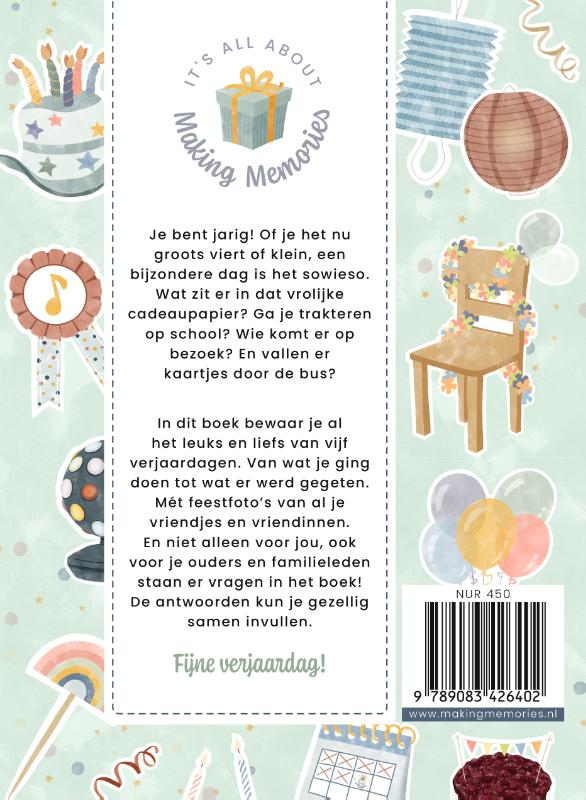 Achterkant van Fijne verjaardag!