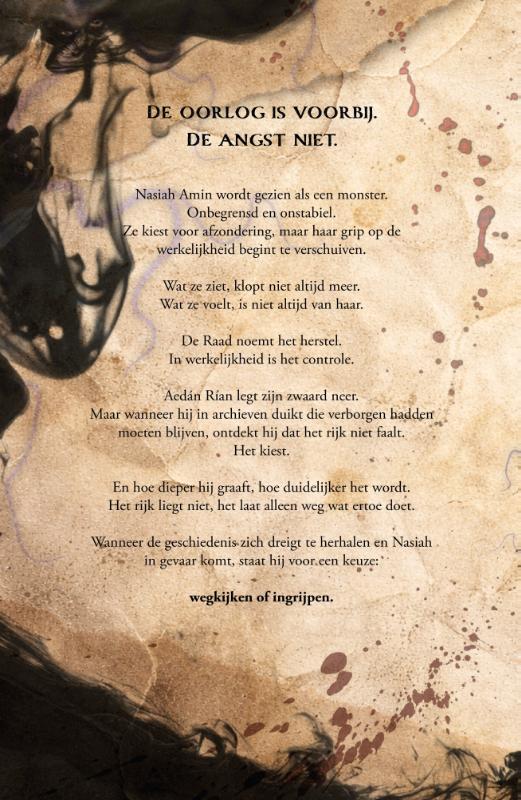 Achterkant van In de Schaduw van de Storm