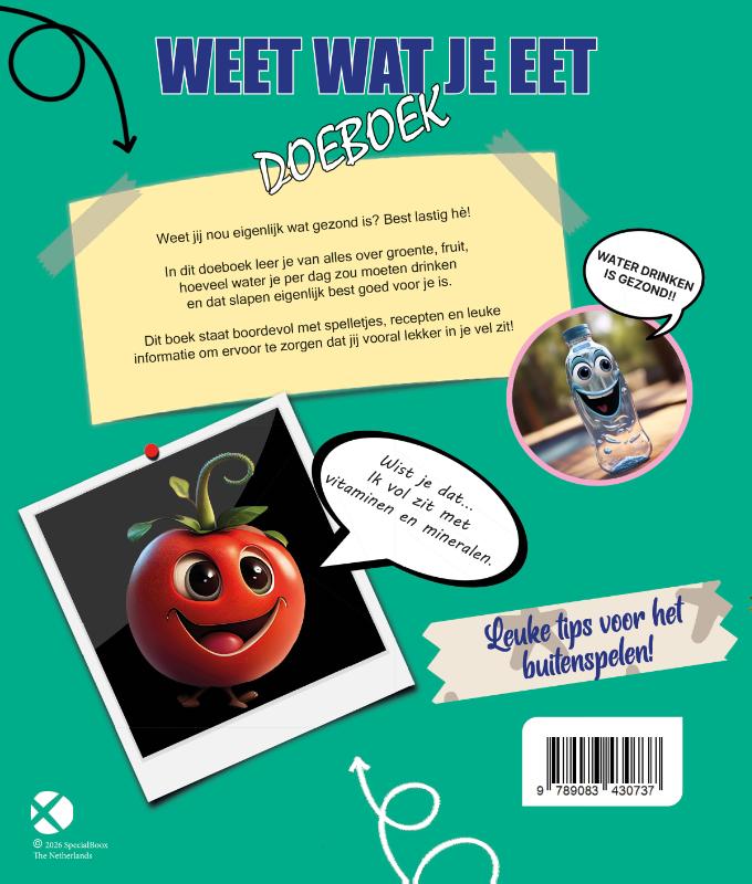 Achterkant van Weet wat je eet Doeboek