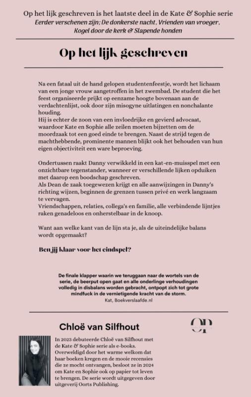 Achterkant van Op het lijk geschreven