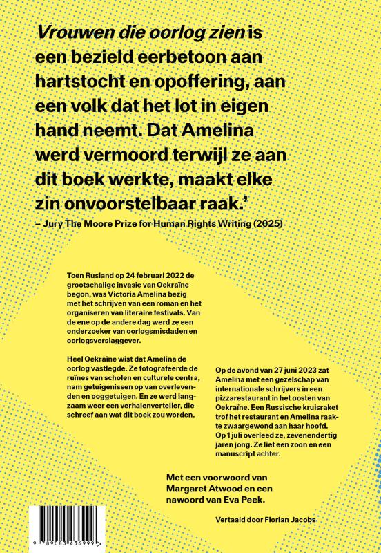 Achterkant van Vrouwen die oorlog zien