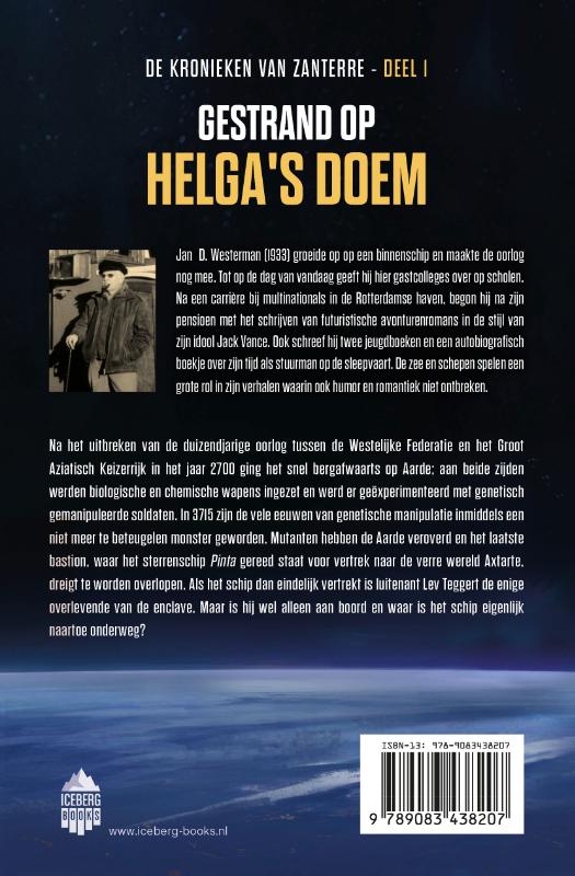 Achterkant van Gestrand op Helga's doem