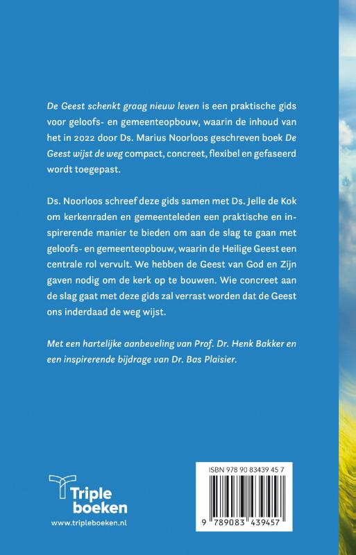 Achterkant van De Geest schenkt graag nieuw leven