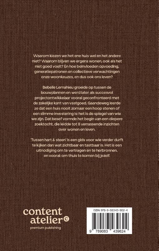 Achterkant van Tussen hart & steen