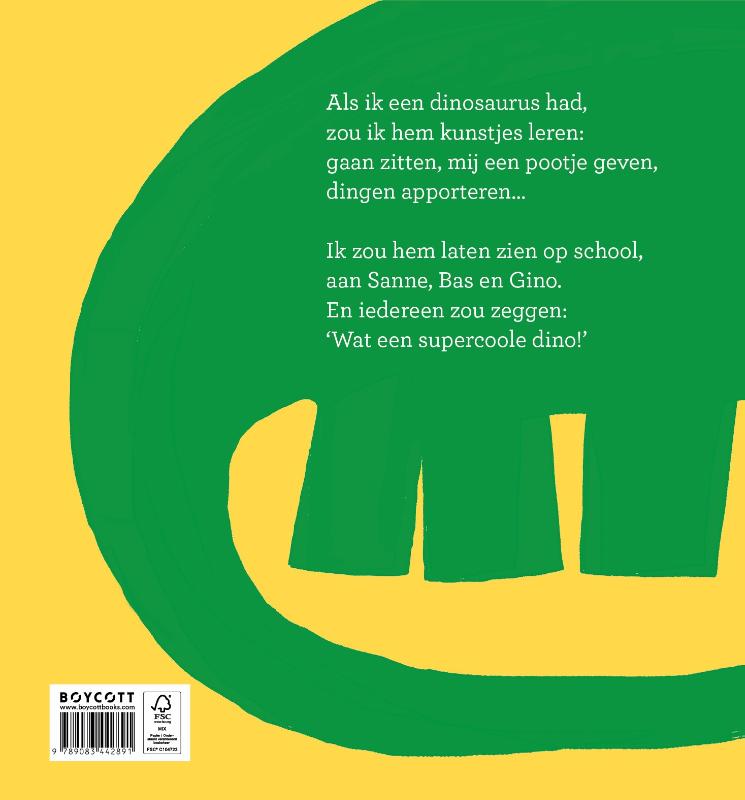 Achterkant van Als ik een dinosaurus had