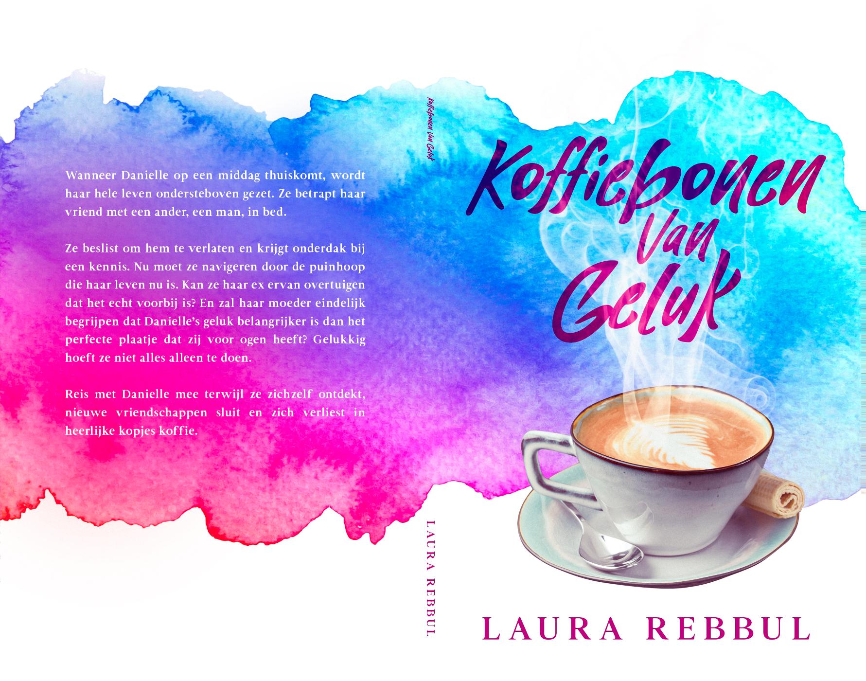 Achterkant van Koffie bonen van geluk