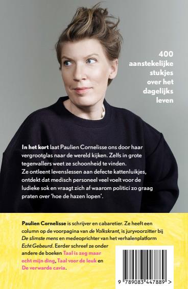 Achterkant van In het kort