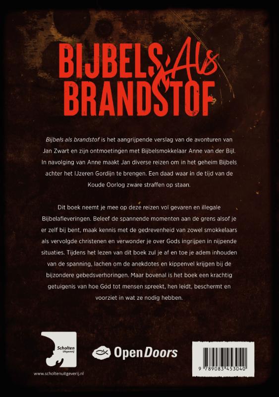 Achterkant van Bijbels als brandstof