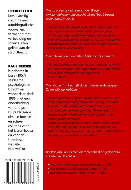 Achterkant van UTERECH HEB