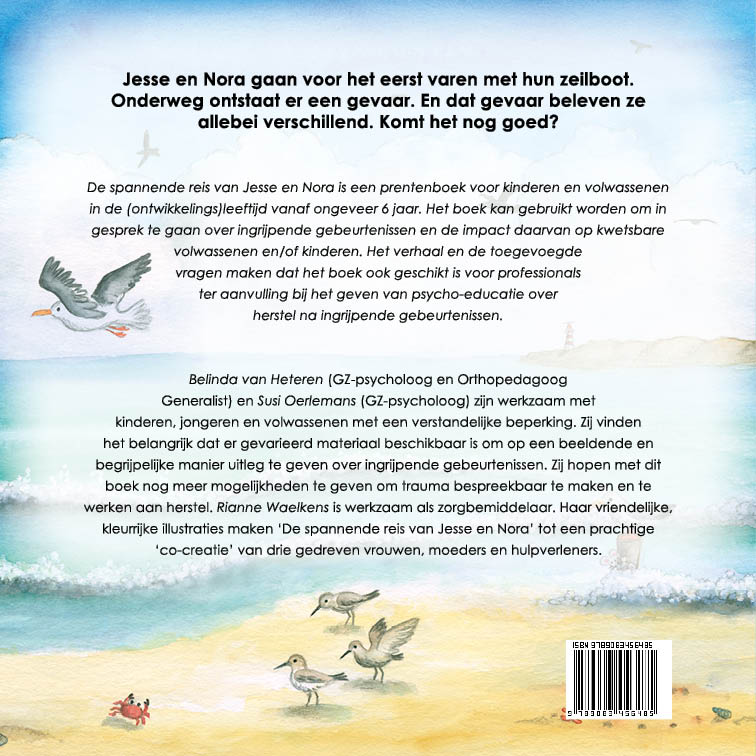 Achterkant van De spannende reis van Jesse en Nora