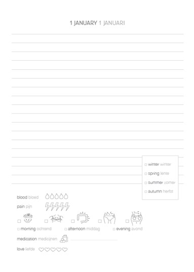 Achterkant van Fulla Planner