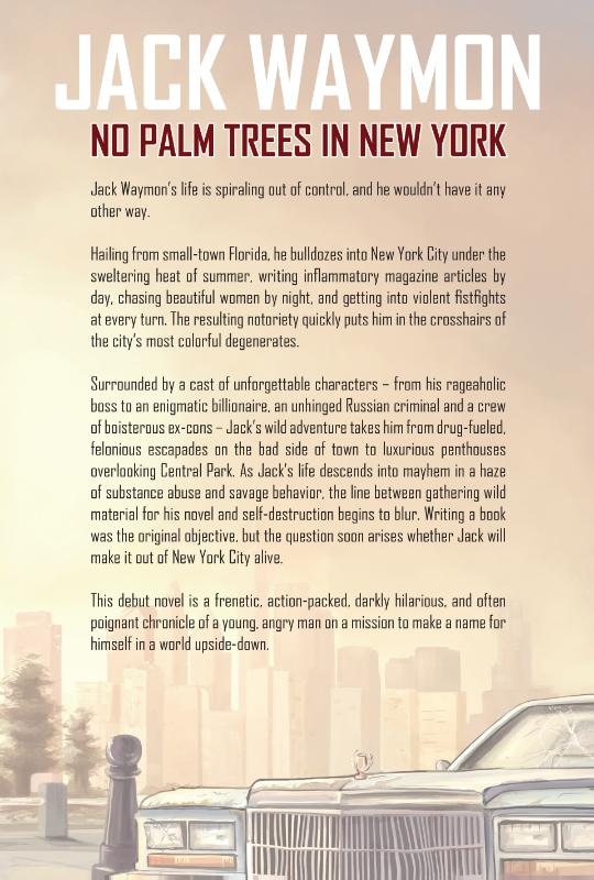 Achterkant van No palm trees in New York