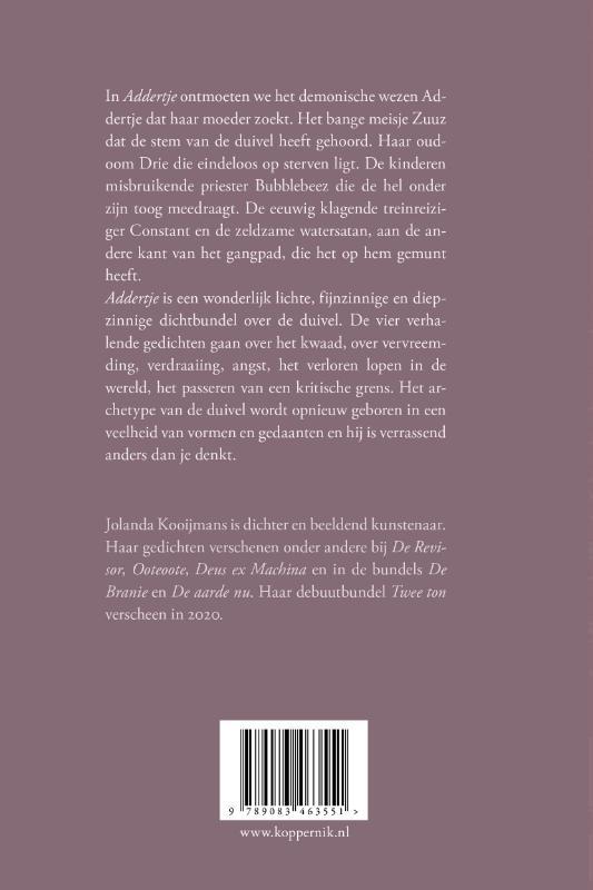Achterkant van Addertje