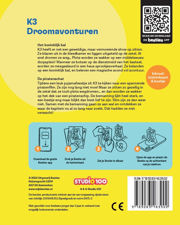 Achterkant van K3 in droomavonturen