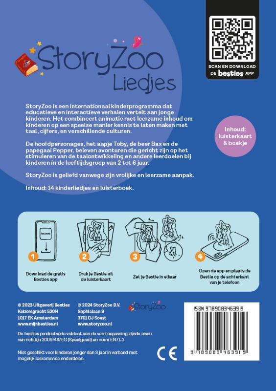 Achterkant van StoryZoo Liedjes