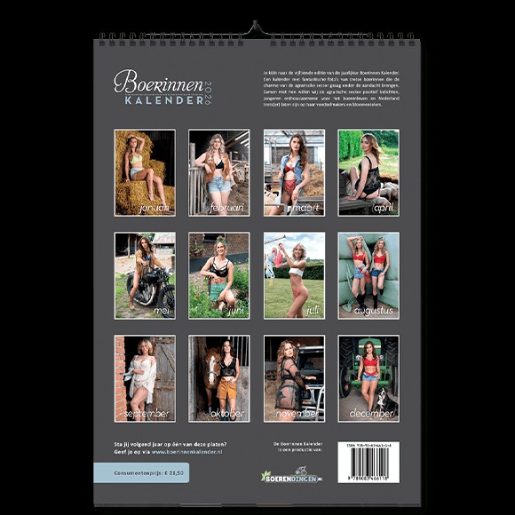 Achterkant van Boerinnen Kalender 2026
