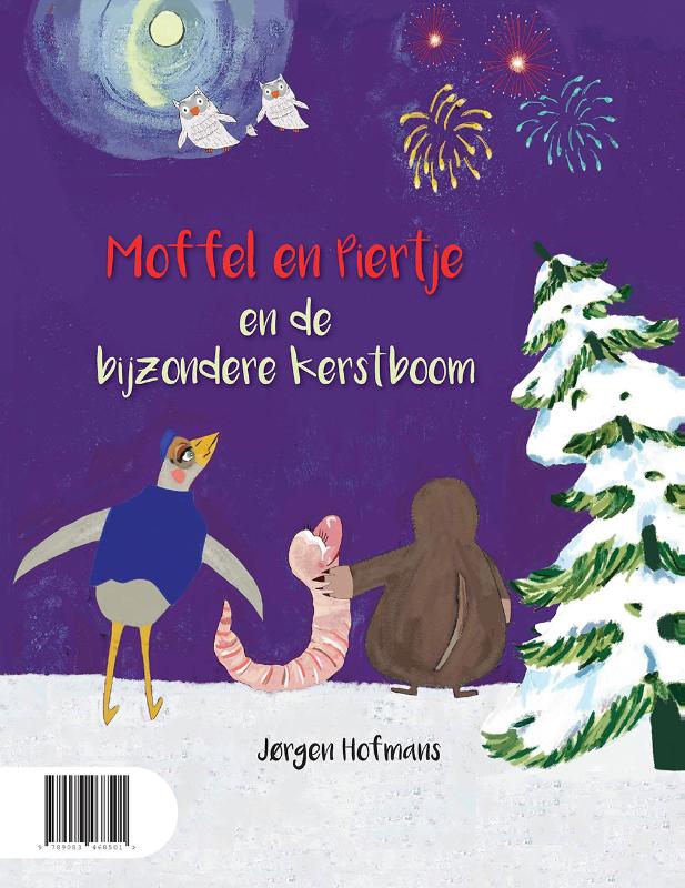 Achterkant van Moffel en Piertje Waar is Sinterklaas? en Moffel en Piertje en de bijzondere kerstboom